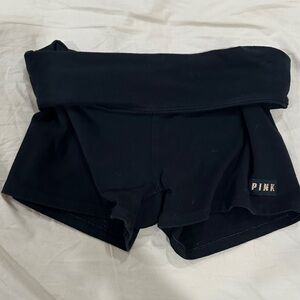 PINK black Foldover Shorts s Victoria’s Secret